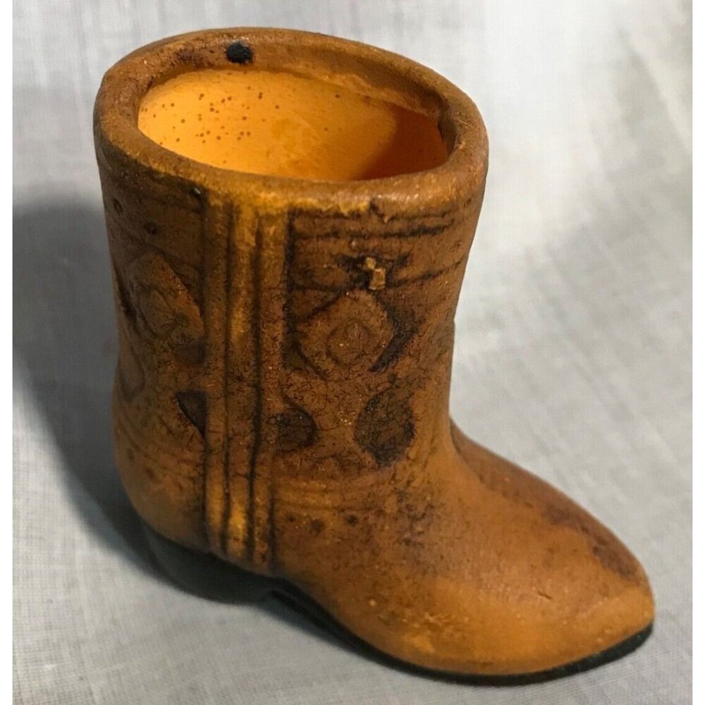 Cowboy Boot Toothpick Holder Decoration Western  2.5 X 2.5" Vintage Rustic